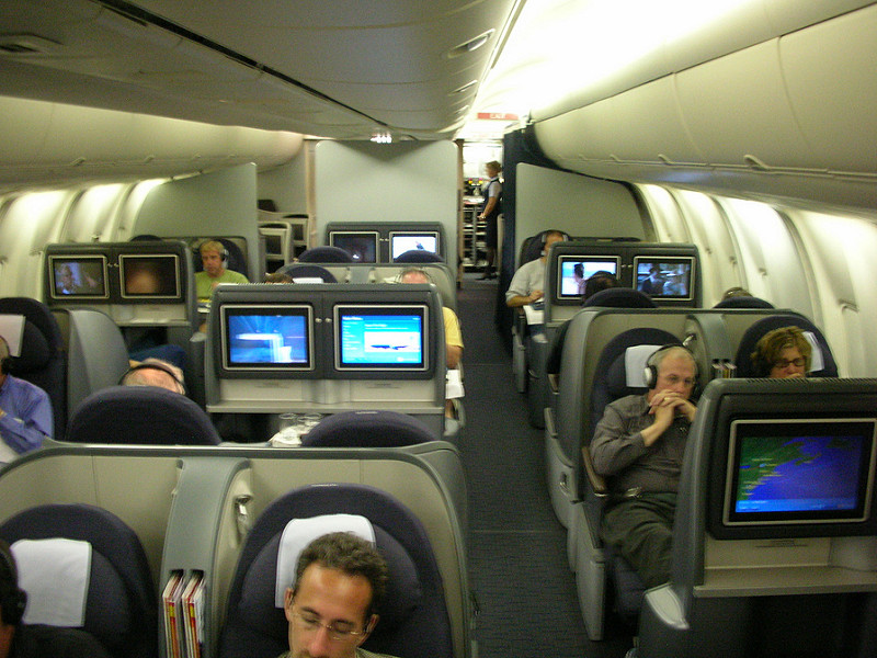 Business Class, United Airlines