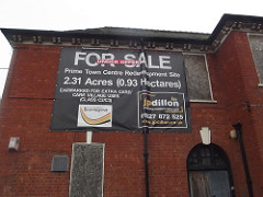 Derelict building - Market Street, Bromsgrove - former Bromsgrove Drill Hall