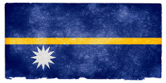 Nauru Grunge Flag
