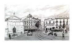 croquis: pl. St. Denis -Montpellier - France