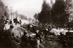 Allierte soldater under kampene om Narvik