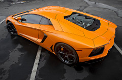 Orange Lamborghini Aventador LP700-4