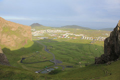 Vue sur le camping et le golf