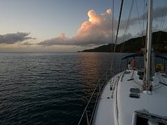 Pink Cloud in Charlestown Bay, Canouan