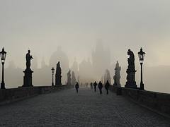 Prague: Charles Bridge in the Mist (Explored)