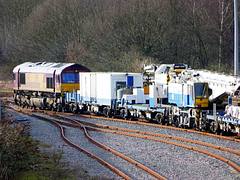 66145 and crane Tonbridge West Yard