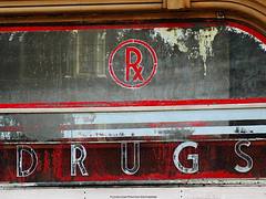 Red RX Drugs Sign