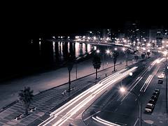 Montevideo - Rambla by night