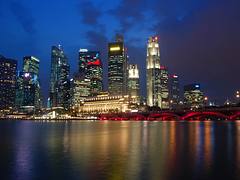 View of Singapore City Skyline From Esplanade