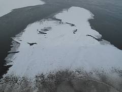 Ice floes on River Ob, Novosibirsk, Siberia Ice floes on River Ob, Novosibirsk, Siberia
