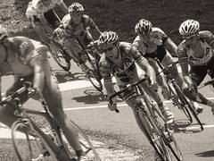 Philadelphia Bike Race - flying off Lemon Hill