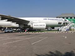 Mae Taeng District corner of roads 107 and 1414 Airbus A330-300 used as café and attraction IMG 20230127 134517 stitch