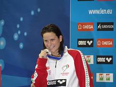 Eva Risztov on the Debrecen 2012 podium Eva Risztov on the Debrecen 2012 podium