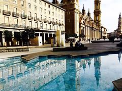 Plaza de Pilar Zaragoza #iphone #Spain# #reflections Plaza de Pilar Zaragoza #iphone #Spain# #reflections