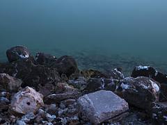 Cool blue on the rocks