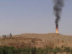 Vista with Gas Flare - Near Gachsaran - Southwestern Iran