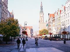 Gdansk city hall and Długi Targ street