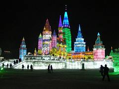 Snow and Ice World festival in Harbin, China