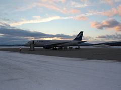 Avion Finnair Aéroport d'Ivalo Laponie Finlandaise